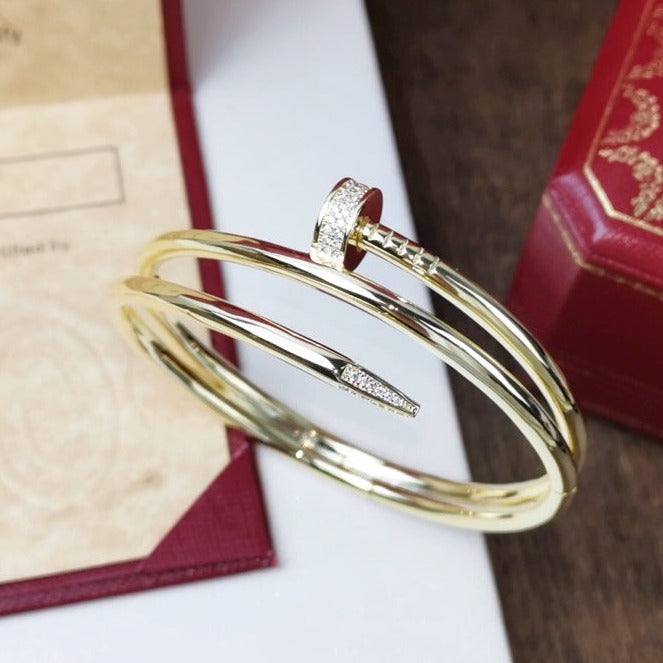 [Max Jewelry ]JUSTE BRACELET 3.5MM DOUBLE ROW DIAMOND