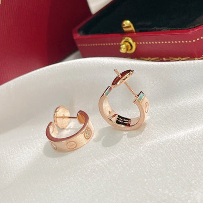 [Max Jewelry ]LOVE EARRINGS 5.7MM 2 DIAMONDS