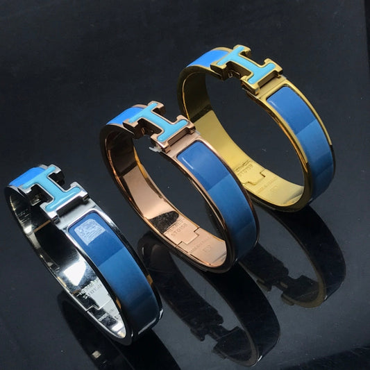 [Max Jewelry ]H BRACELET BLUE RAINBOW CERAMIC