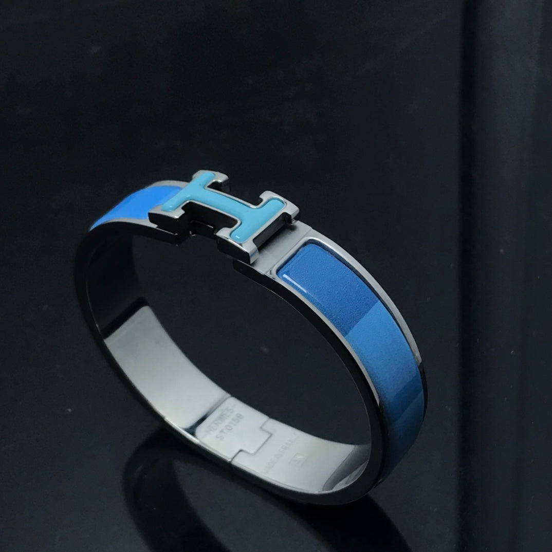 [Max Jewelry ]H BRACELET BLUE RAINBOW CERAMIC