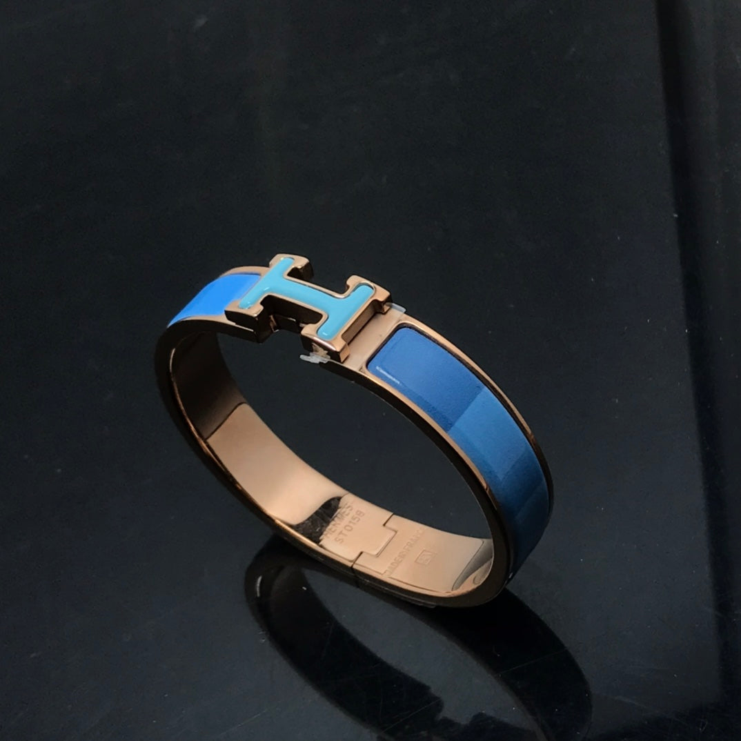 [Max Jewelry ]H BRACELET BLUE RAINBOW CERAMIC