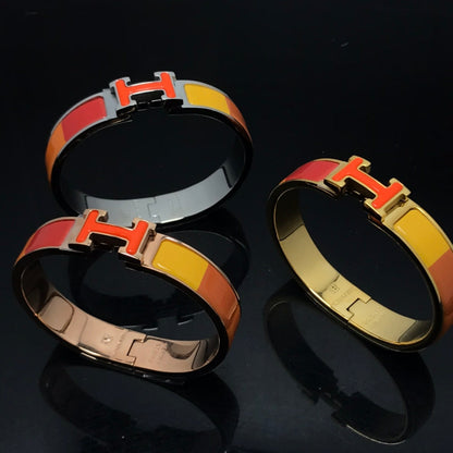 [Max Jewelry ]H BRACELET ORANGE RAINBOW CERAMIC