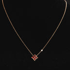 [Plus&Max]STAR NECKLACE PINK GOLD 1 DIAMOND