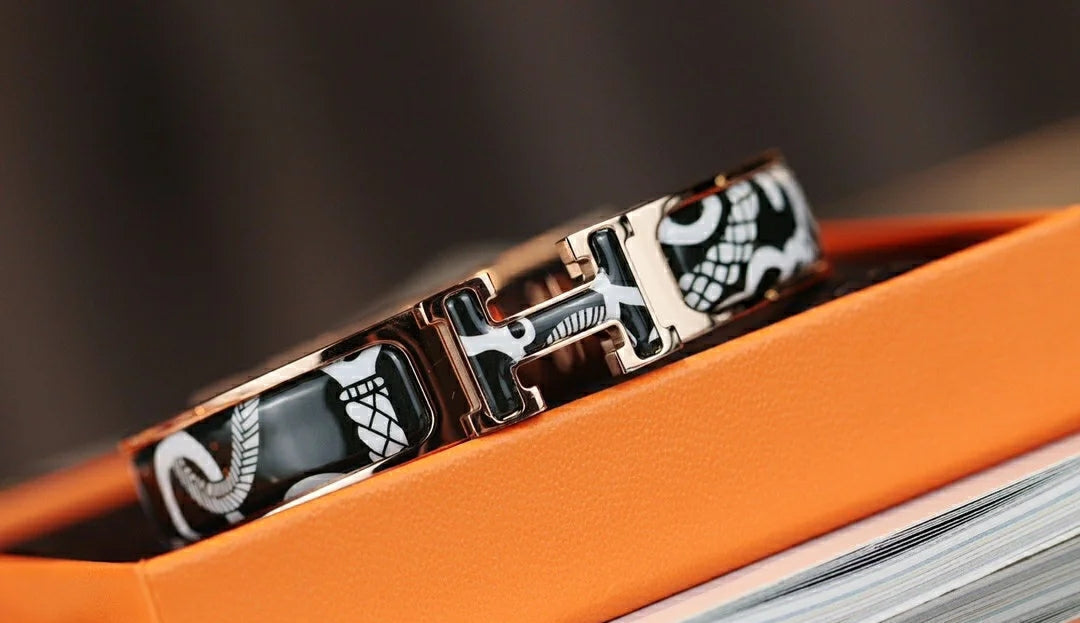 [Max Jewelry ]H TARTAN BRACELET 12MM