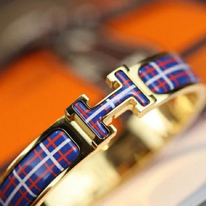 [Max Jewelry ]H TARTAN BRACELET 12MM