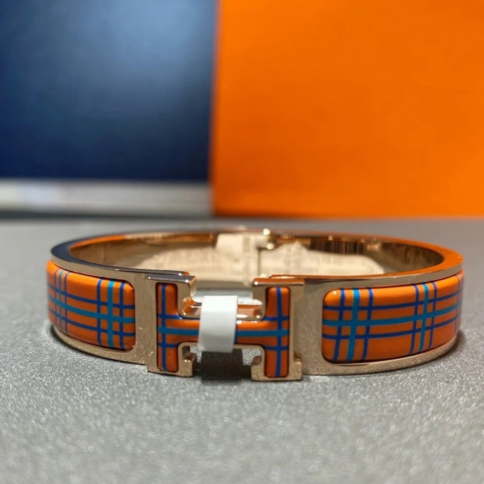 [Max Jewelry ]H TARTAN BRACELET 12MM
