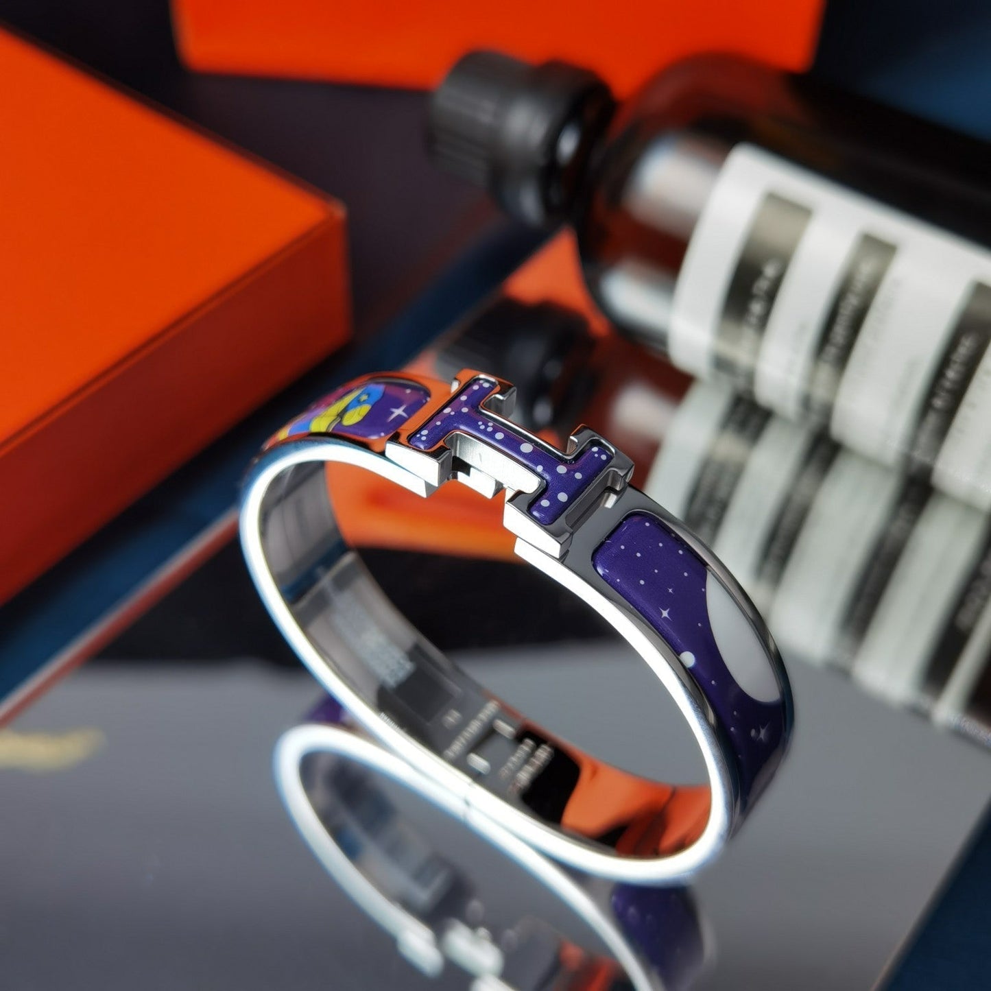 [Max Jewelry ]H STAR AND MOON BRACELET 12MM