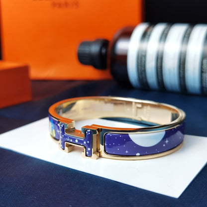 [Max Jewelry ]H STAR AND MOON BRACELET 12MM