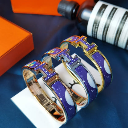 [Max Jewelry ]H STAR AND MOON BRACELET 12MM