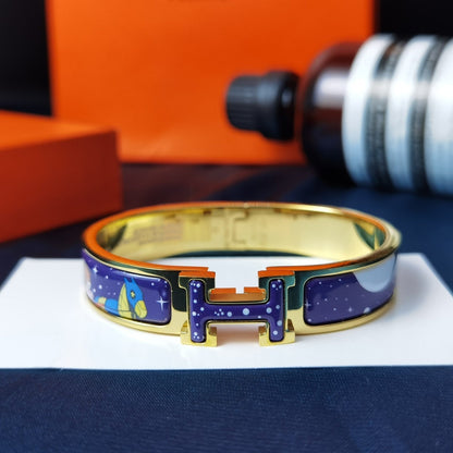 [Max Jewelry ]H STAR AND MOON BRACELET 12MM
