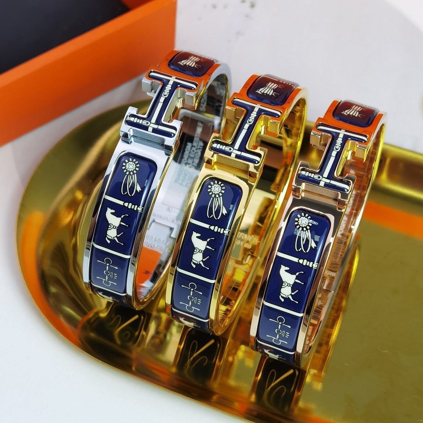 [Max Jewelry ]H COUVERTURES DARK BLUE BRACELET