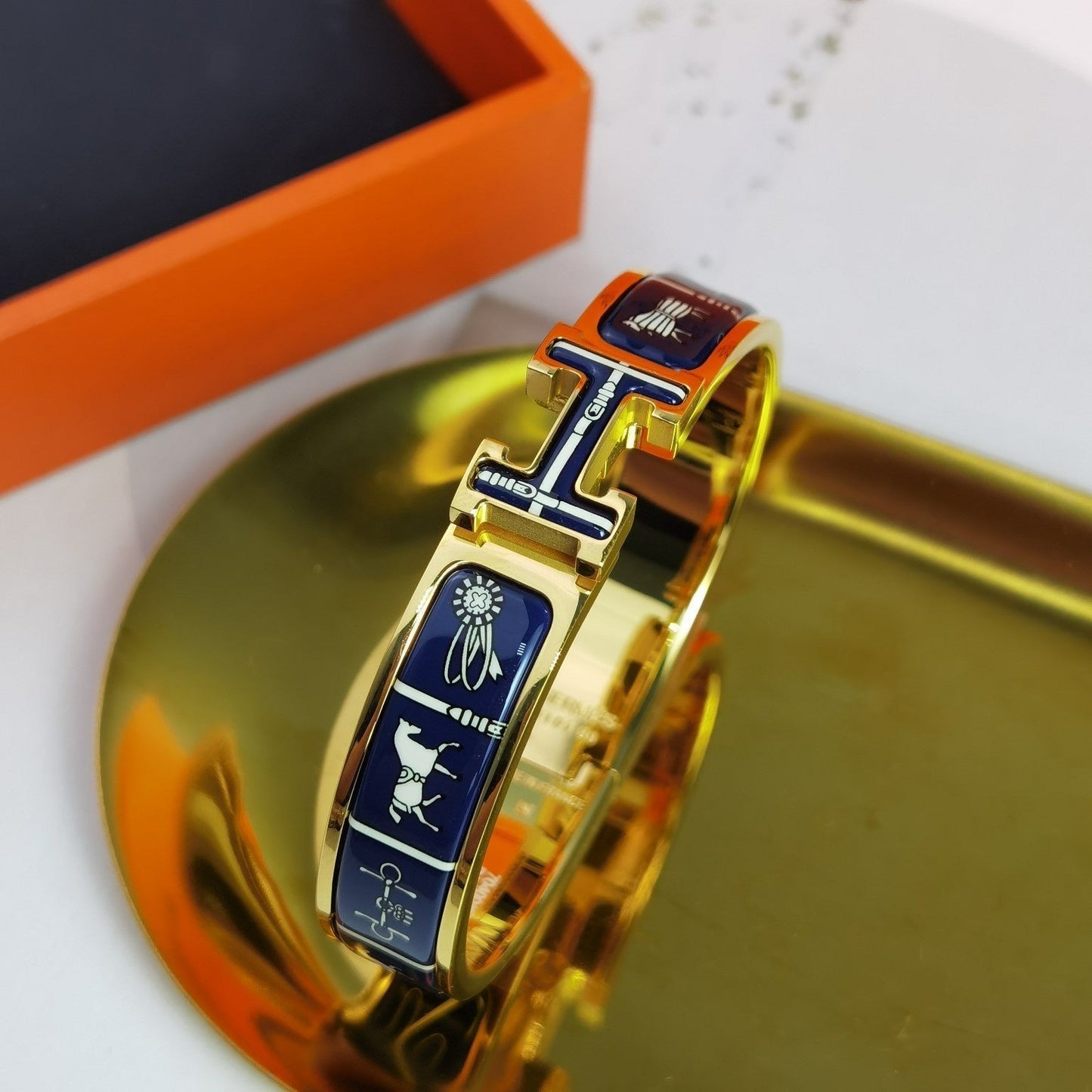 [Max Jewelry ]H COUVERTURES DARK BLUE BRACELET