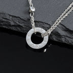 [Plus&Max]LOVE NECKLACE 16MM 2 DIAMONDS