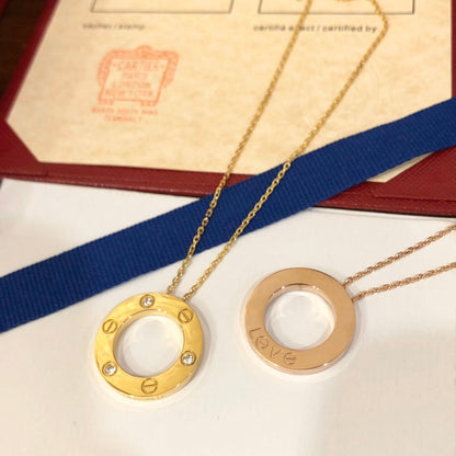 [Max Jewelry ]LOVE NECKLACE 16MM 3 DIAMONDS