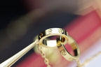 [Plus&Max]LOVE NECKLACE DOUBLE RING GOLD