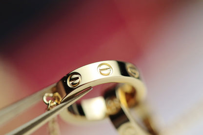 [Max Jewelry ]LOVE NECKLACE DOUBLE RING GOLD