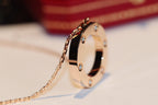 [Plus&Max]LOVE NECKLACE 16MM 6 DIAMONDS PINK GOLD