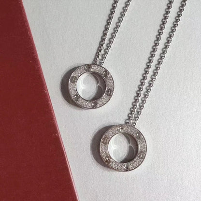 [Max Jewelry ]LOVE NECKLACE ADJUSTABLE SILVER