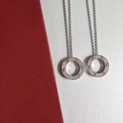 [Max Jewelry ]LOVE NECKLACE ADJUSTABLE SILVER
