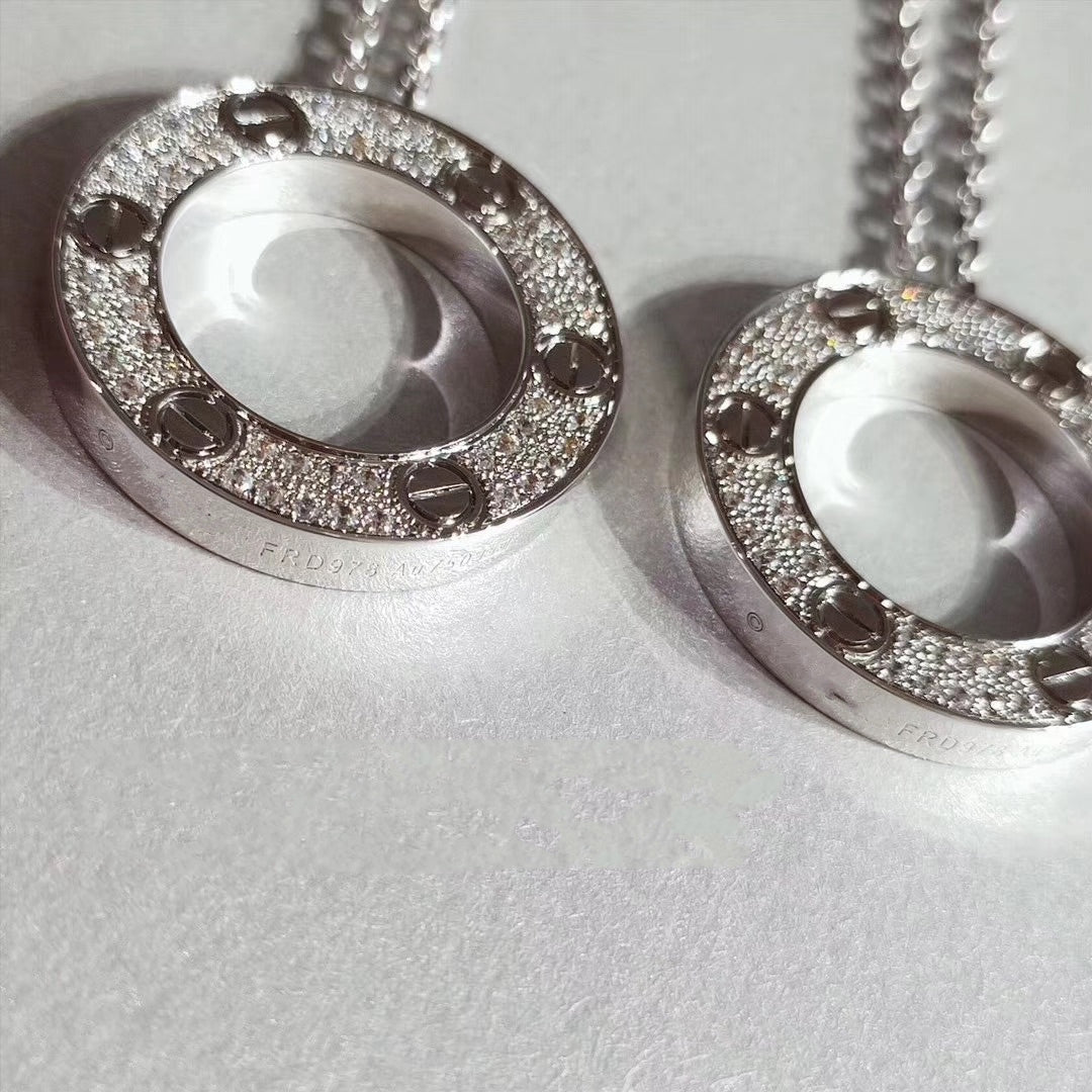 [Max Jewelry ]LOVE NECKLACE ADJUSTABLE SILVER