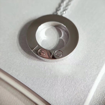 [Max Jewelry ]LOVE NECKLACE ADJUSTABLE SILVER