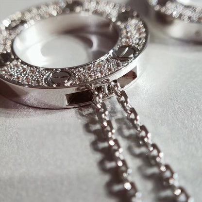 [Max Jewelry ]LOVE NECKLACE ADJUSTABLE SILVER