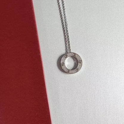 [Max Jewelry ]LOVE NECKLACE ADJUSTABLE SILVER