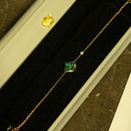 [Plus&Max]SUN MALACHITE 1 DIAMOND PINK GOLD BRACELET