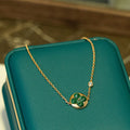 [Plus&Max]SUN MALACHITE 1 DIAMOND PINK GOLD BRACELET