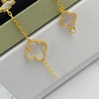 [Max Jewelry ]MAGIC CLOVER MOP GOLD BRACELET 5 MOTIFS