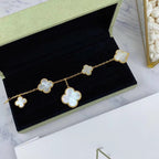 [Plus&Max]MAGIC CLOVER MOP GOLD BRACELET 5 MOTIFS