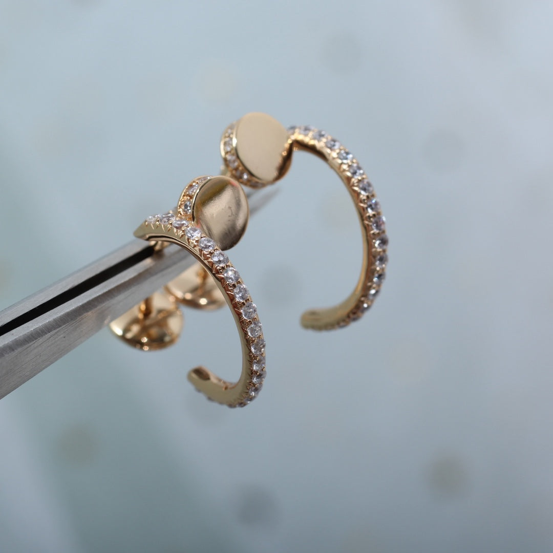 [Max Jewelry ]JUSTE EARRINGS 12.75MM PINK GOLD DIAMOND