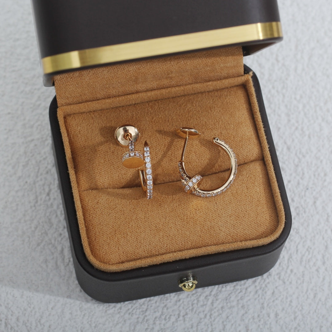 [Max Jewelry ]JUSTE EARRINGS 12.75MM PINK GOLD DIAMOND