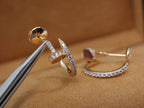 [Plus&Max]JUSTE EARRINGS 12.75MM PINK GOLD DIAMOND