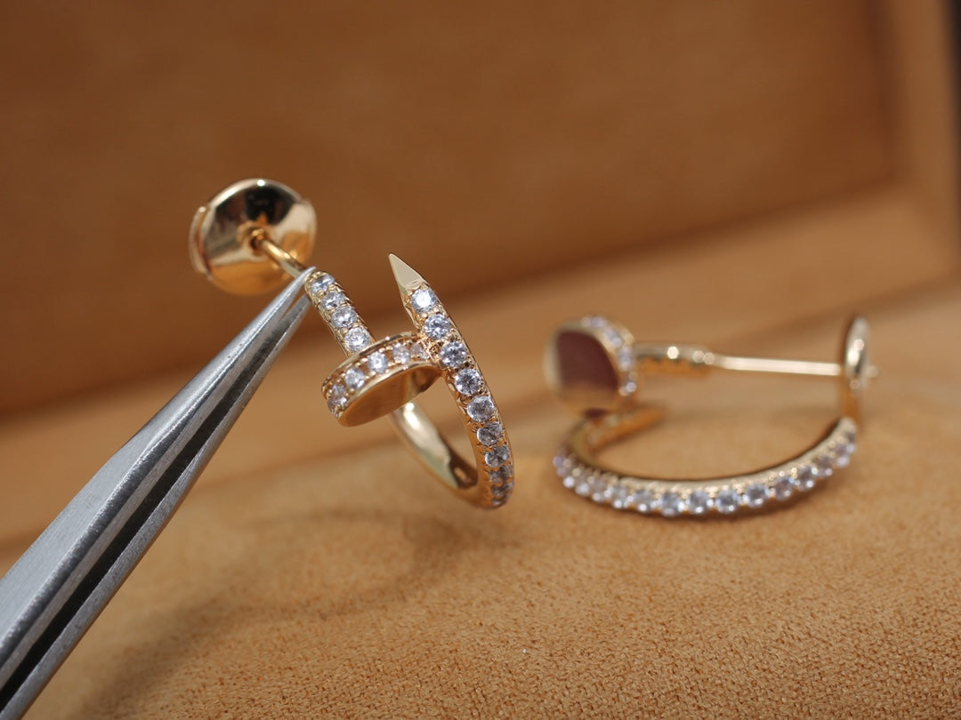 [Max Jewelry ]JUSTE EARRINGS 12.75MM PINK GOLD DIAMOND