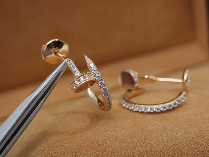 [Max Jewelry ]JUSTE EARRINGS 12.75MM PINK GOLD DIAMOND