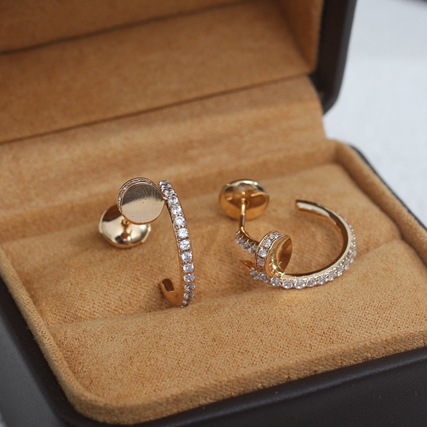 [Max Jewelry ]JUSTE EARRINGS 12.75MM PINK GOLD DIAMOND