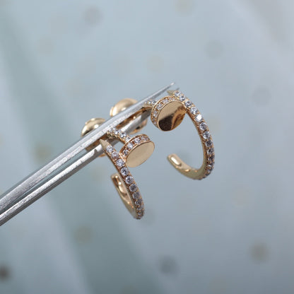[Max Jewelry ]JUSTE EARRINGS 12.75MM PINK GOLD DIAMOND