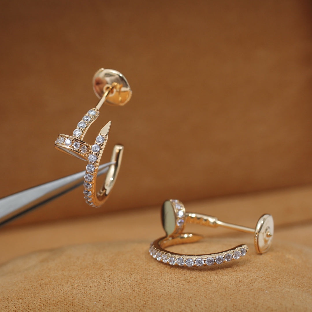 [Max Jewelry ]JUSTE EARRINGS 12.75MM PINK GOLD DIAMOND