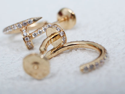 [Max Jewelry ]JUSTE EARRINGS 12.75MM PINK GOLD DIAMOND