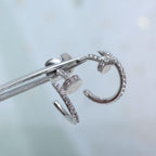 [Plus&Max]JUSTE EARRINGS 12.75MM SILVER DIAMOND