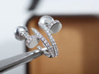 [Plus&Max]JUSTE EARRINGS 12.75MM SILVER DIAMOND