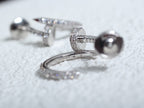 [Plus&Max]JUSTE EARRINGS 12.75MM SILVER DIAMOND