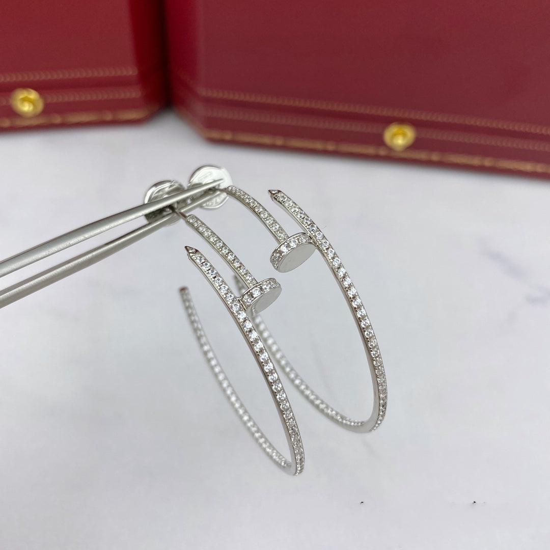 [Max Jewelry ]JUSTE EARRINGS FULL DIAMONDS 1.8MM