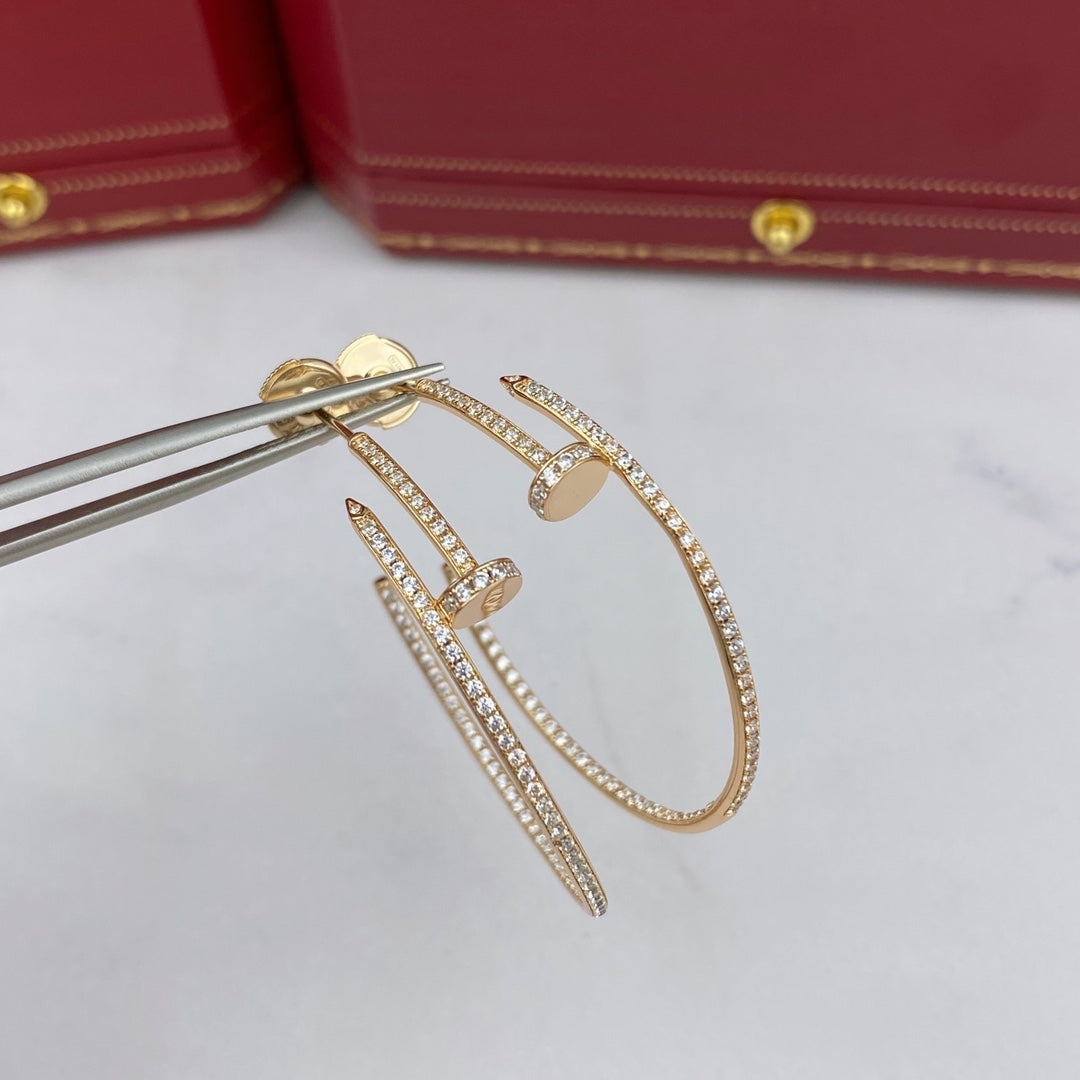[Max Jewelry ]JUSTE EARRINGS FULL DIAMONDS 1.8MM