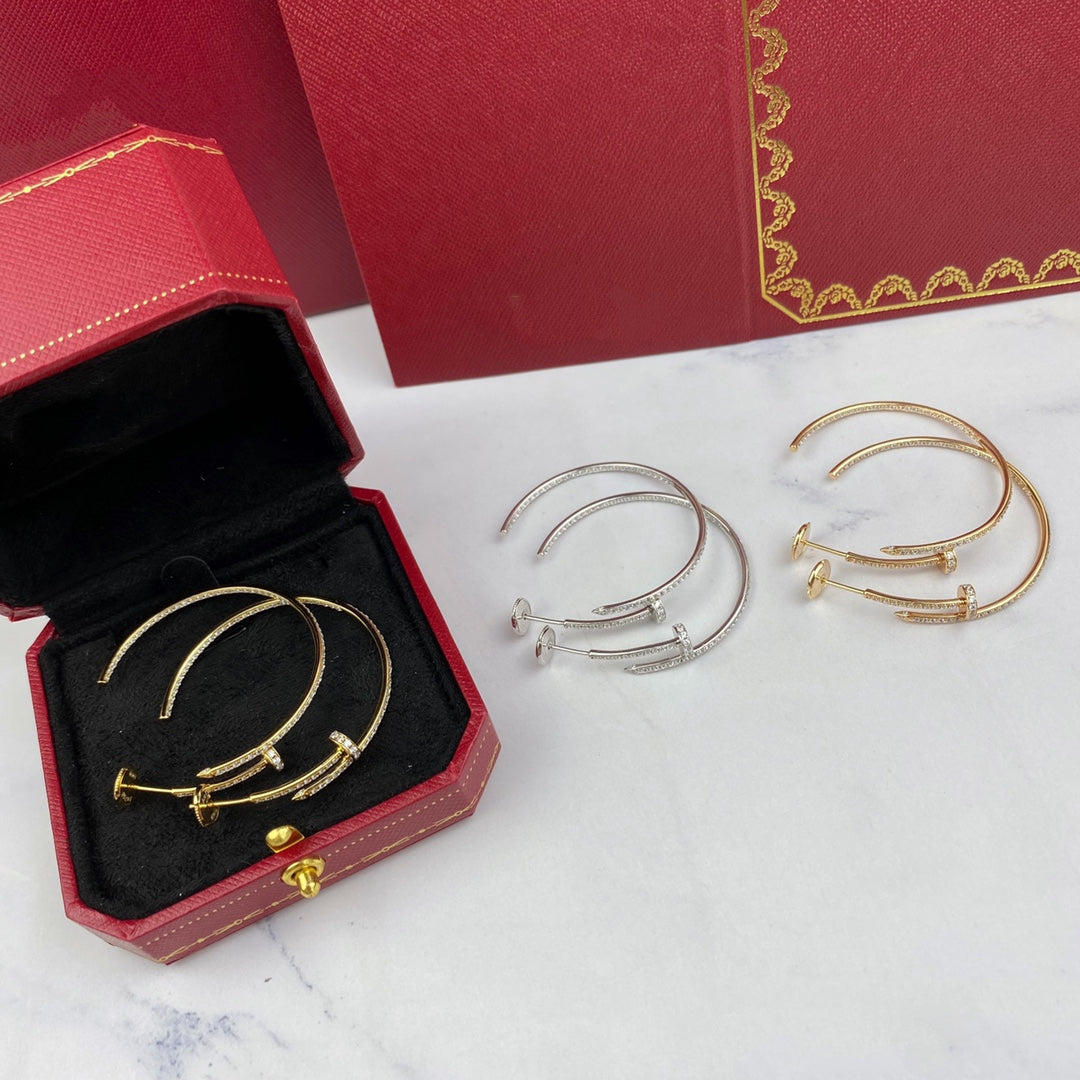 [Max Jewelry ]JUSTE EARRINGS FULL DIAMONDS 1.8MM