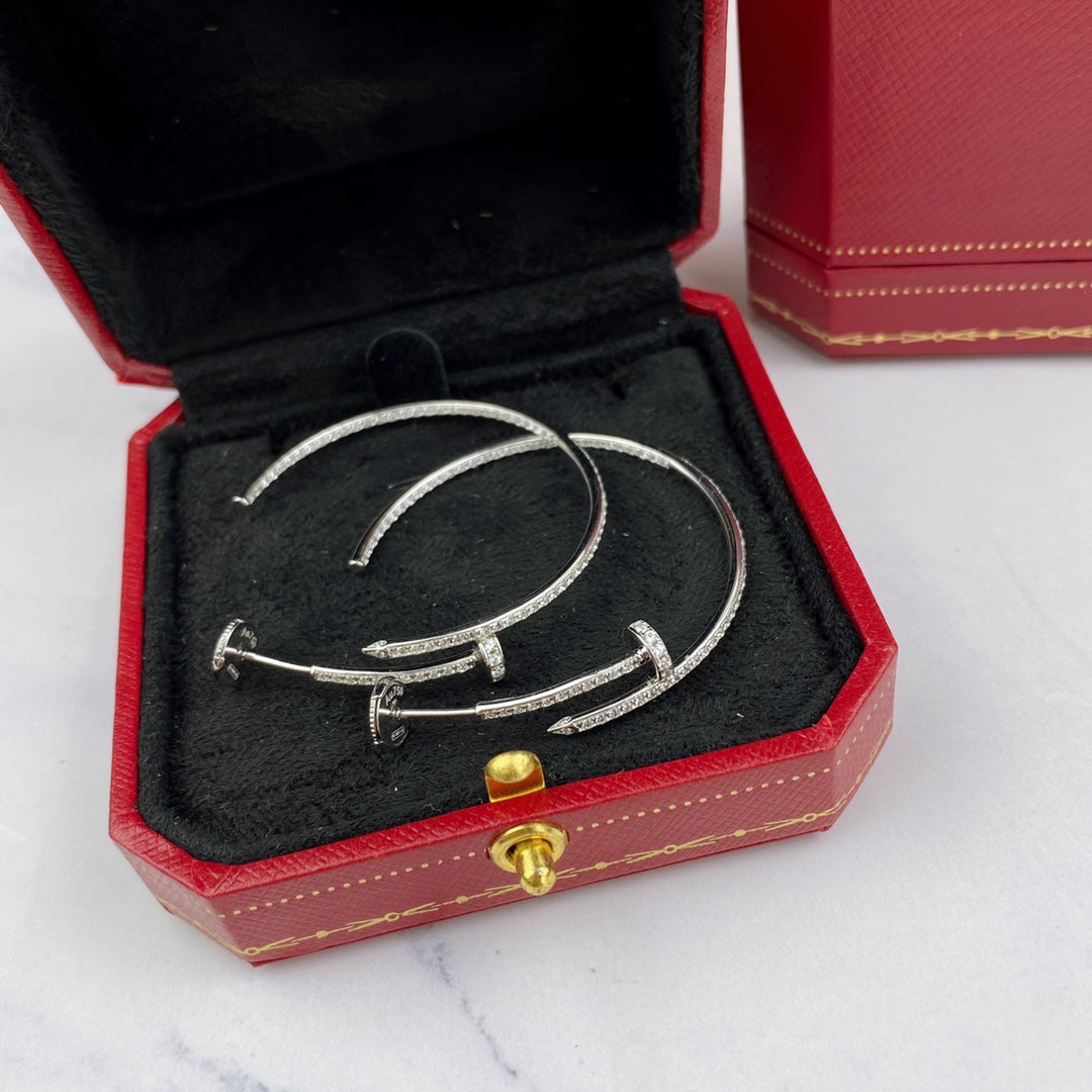 [Max Jewelry ]JUSTE EARRINGS FULL DIAMONDS 1.8MM