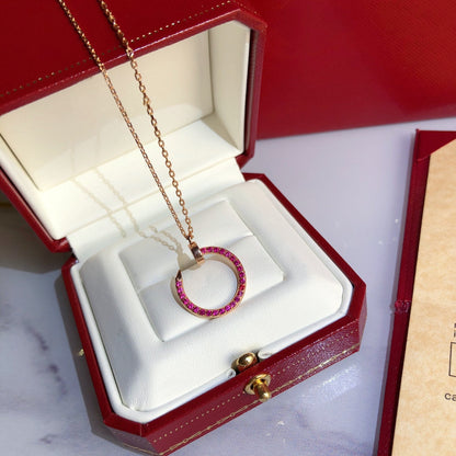 [Max Jewelry ]JUSTE NECKLACE GOLD RED DIAMONDS
