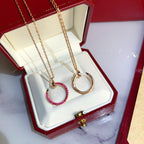 [Plus&Max]JUSTE NECKLACE GOLD RED DIAMONDS