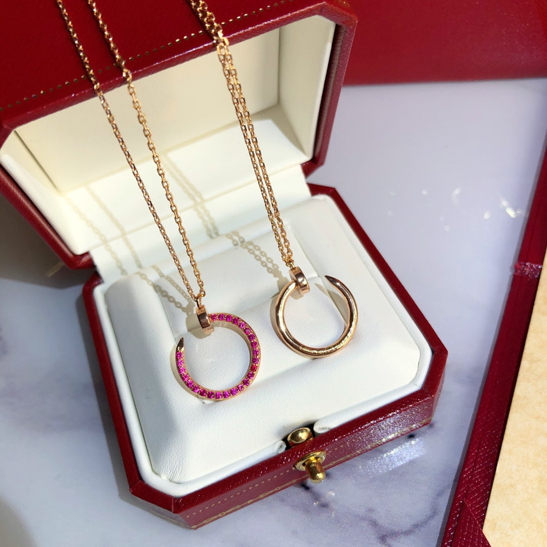 [Max Jewelry ]JUSTE NECKLACE GOLD RED DIAMONDS